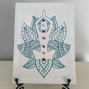 Lotus mandala crystal art